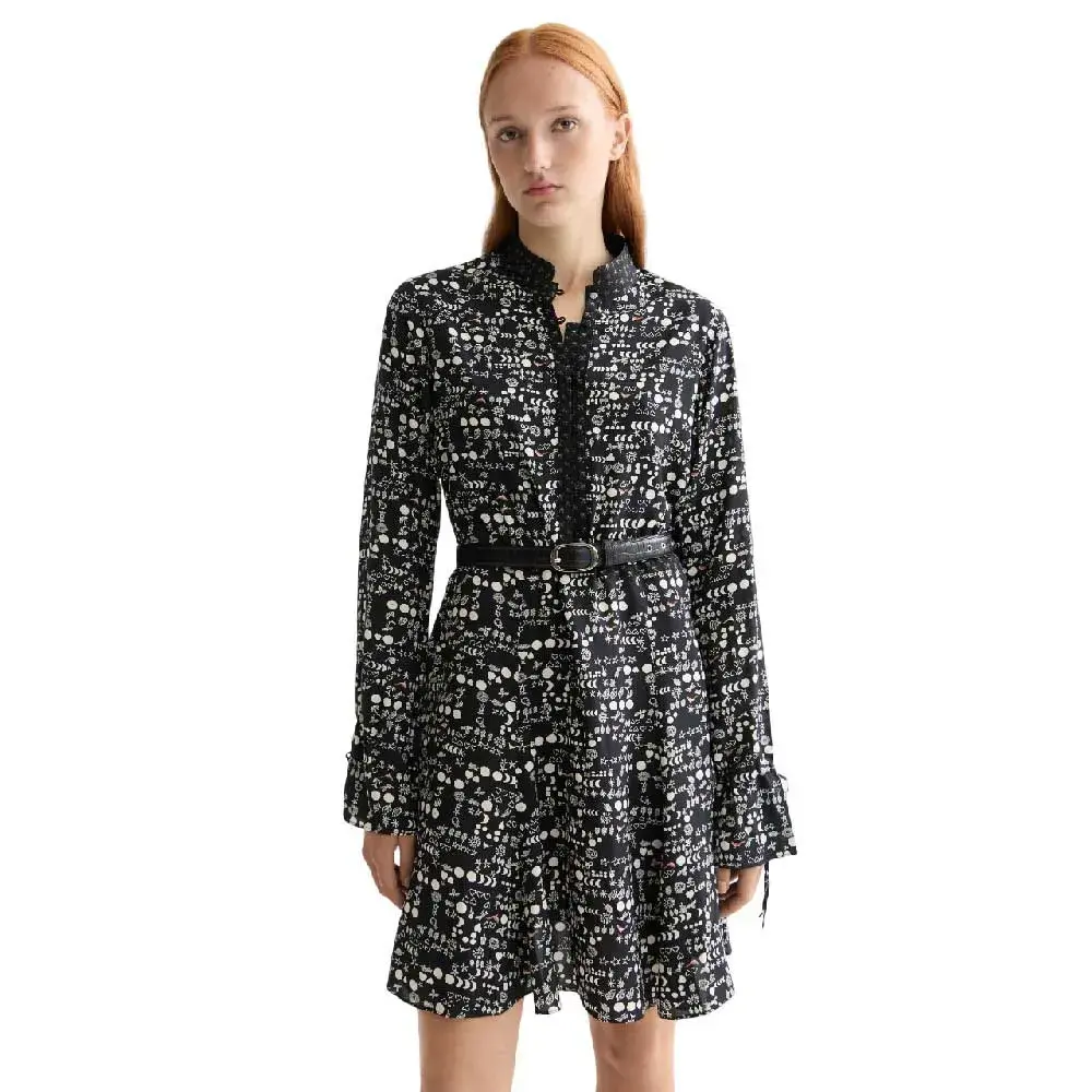 

Платье Scotch & Soda Printed long sleeve short, серый