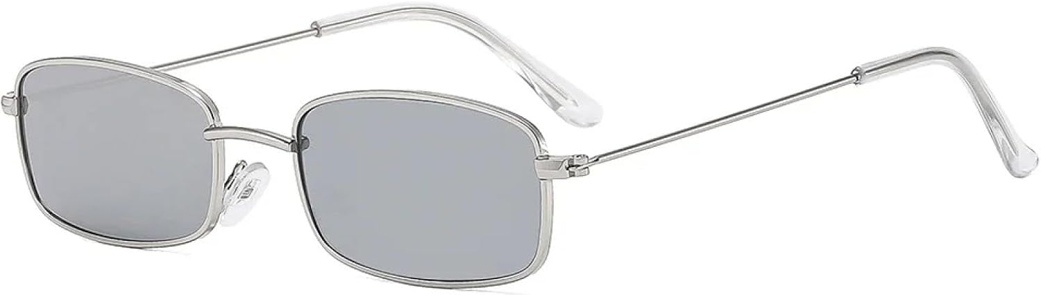 

Солнцезащитные очки с защитой от УФ-излучения UV400 | Компактные, металлические | Для женщин и мужчин | Для занятий спортом на открытом воздухе и вождения DSVIGF, Silver