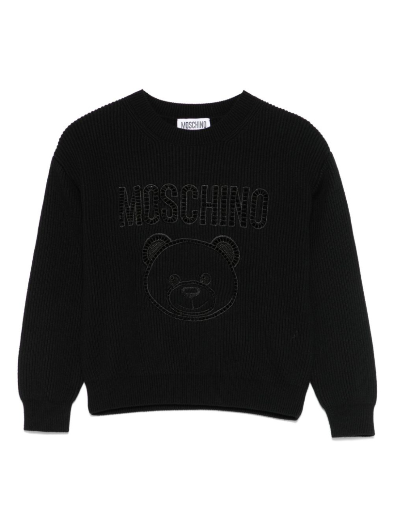 

Moschino Kids свитер с узором Teddy Bear, черный