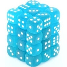 

Аксессуары Chessex Chessex 12mm d6 Set: Frosted Caribbean Blue w/White (36)
