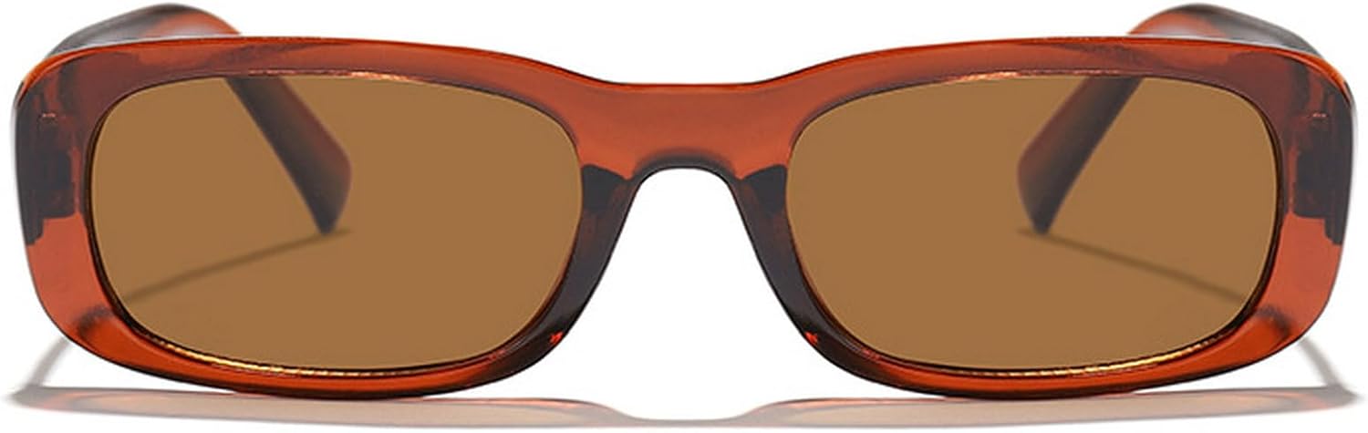 

Ретро прямоугольные солнцезащитные очки для женщин, винтажные коричневые квадратные солнцезащитные очки, модные очки с защитой от УФ-излучения UV400 для мужчин, модные панк-солнцезащитные очки mincl, Brown