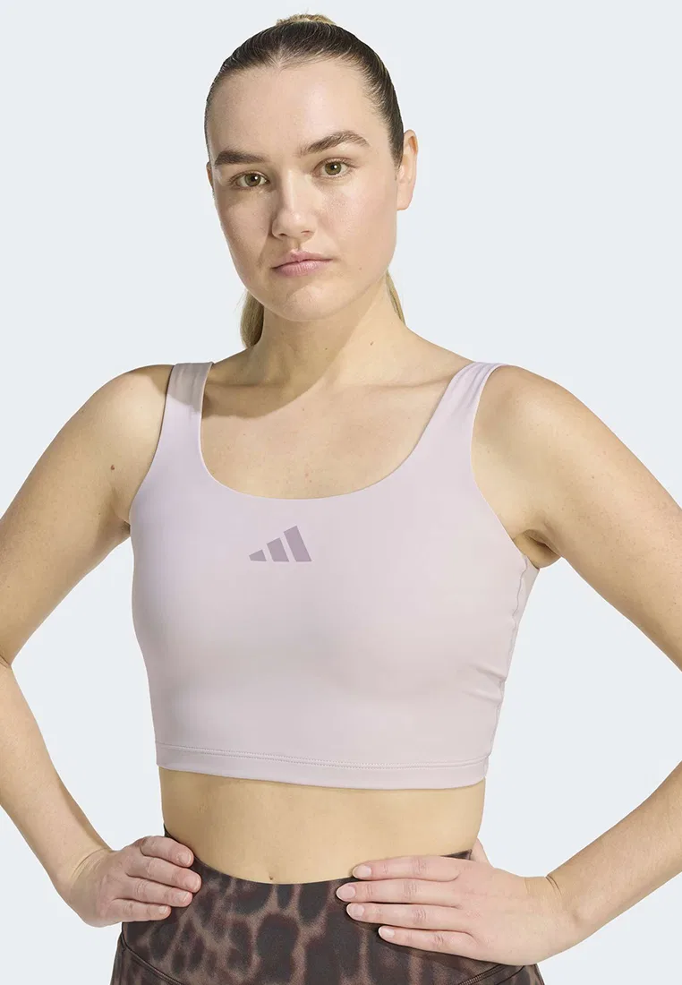 Топ-бра на косточках, Power Light Support Bra Tank Top Adidas, фиолетовый — фото 3