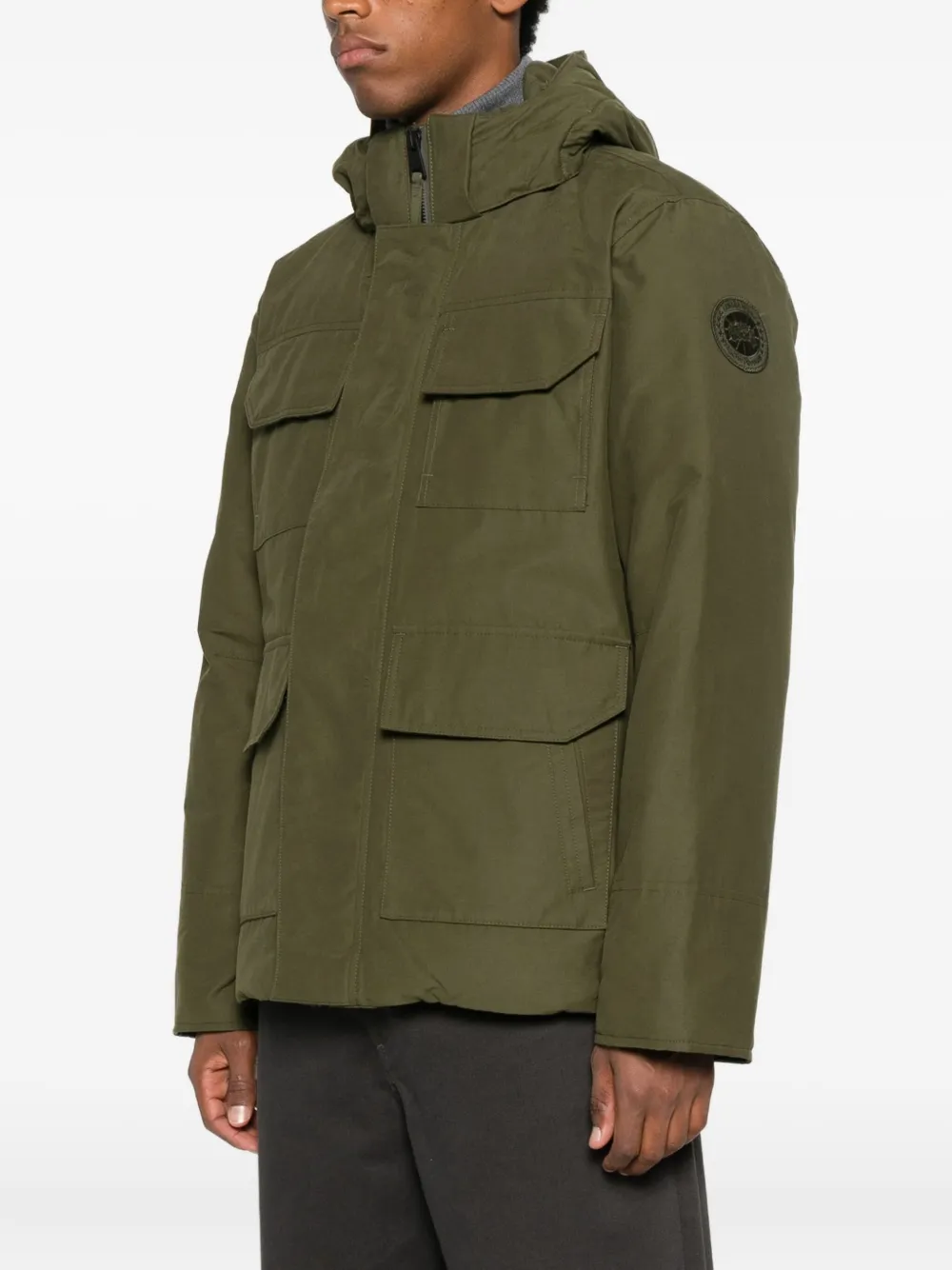 Пальто с капюшоном и карманами Canada Goose, зеленый — фото 3