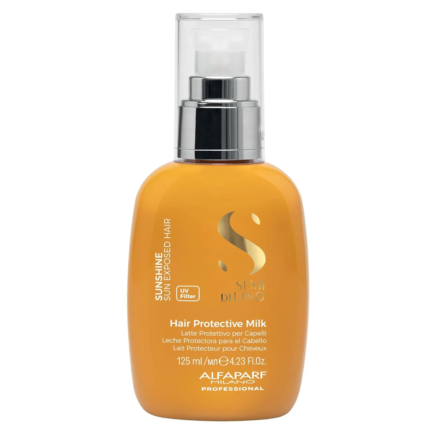 ALFAPARF MILANO Semi di Lino Sunshine Protective Hair Milk - несмываемый уход с UV-фильтром, увлажняющее средство для волос на солнце, облегчает расчесывание, для мягких, блестящих и легких волос