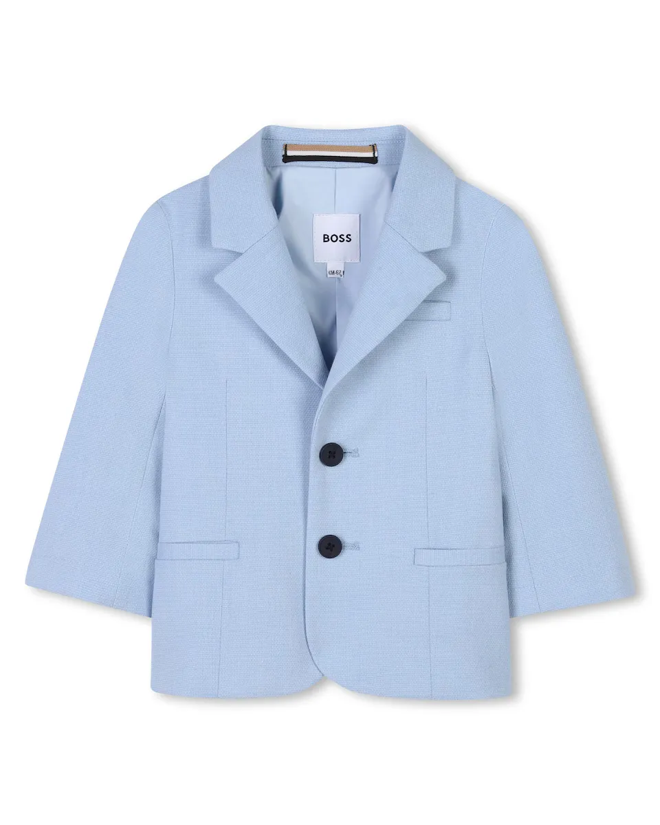 

Пиджак для мальчика синего цвета BOSS Kidswear, бирюзовый