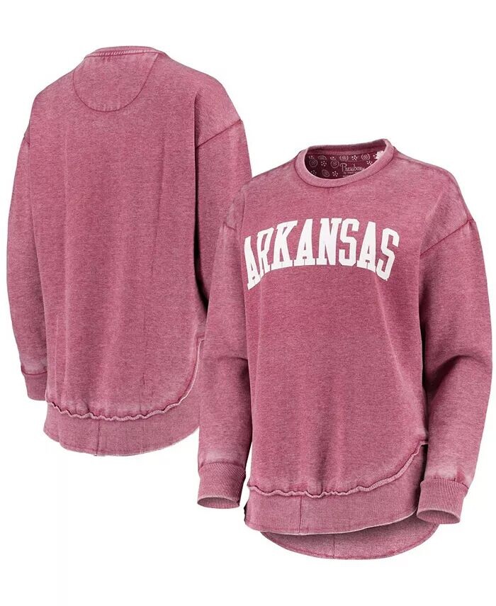 

Женский свитшот в винтажном стиле Cardinal Arkansas Razorbacks Pressbox