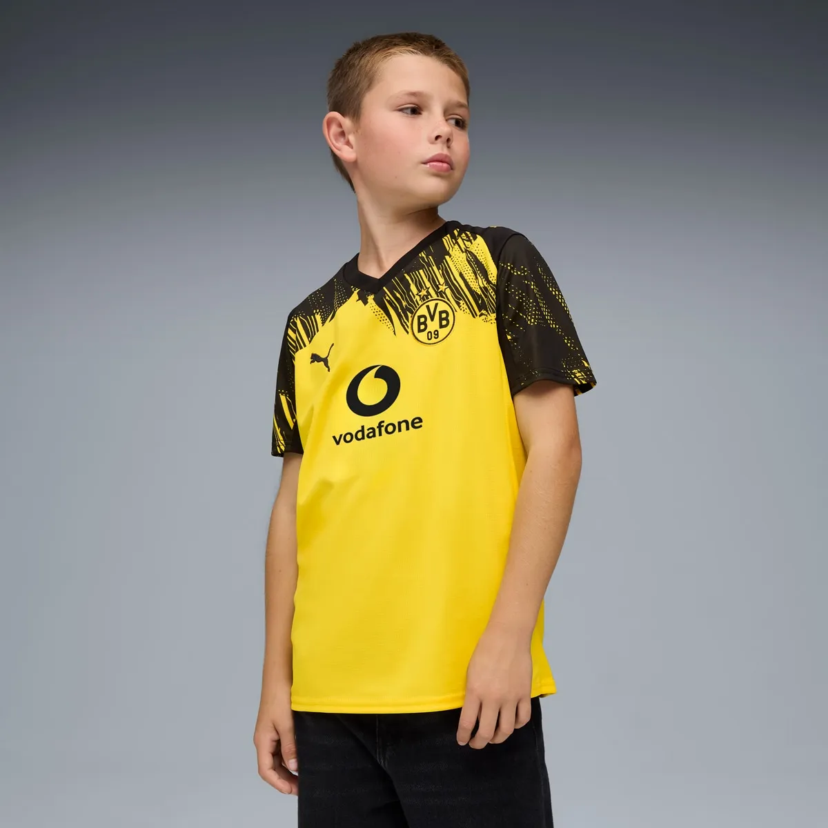 Детская футболка Borussia Dortmund домашняя форма Puma, желтый — фото 3