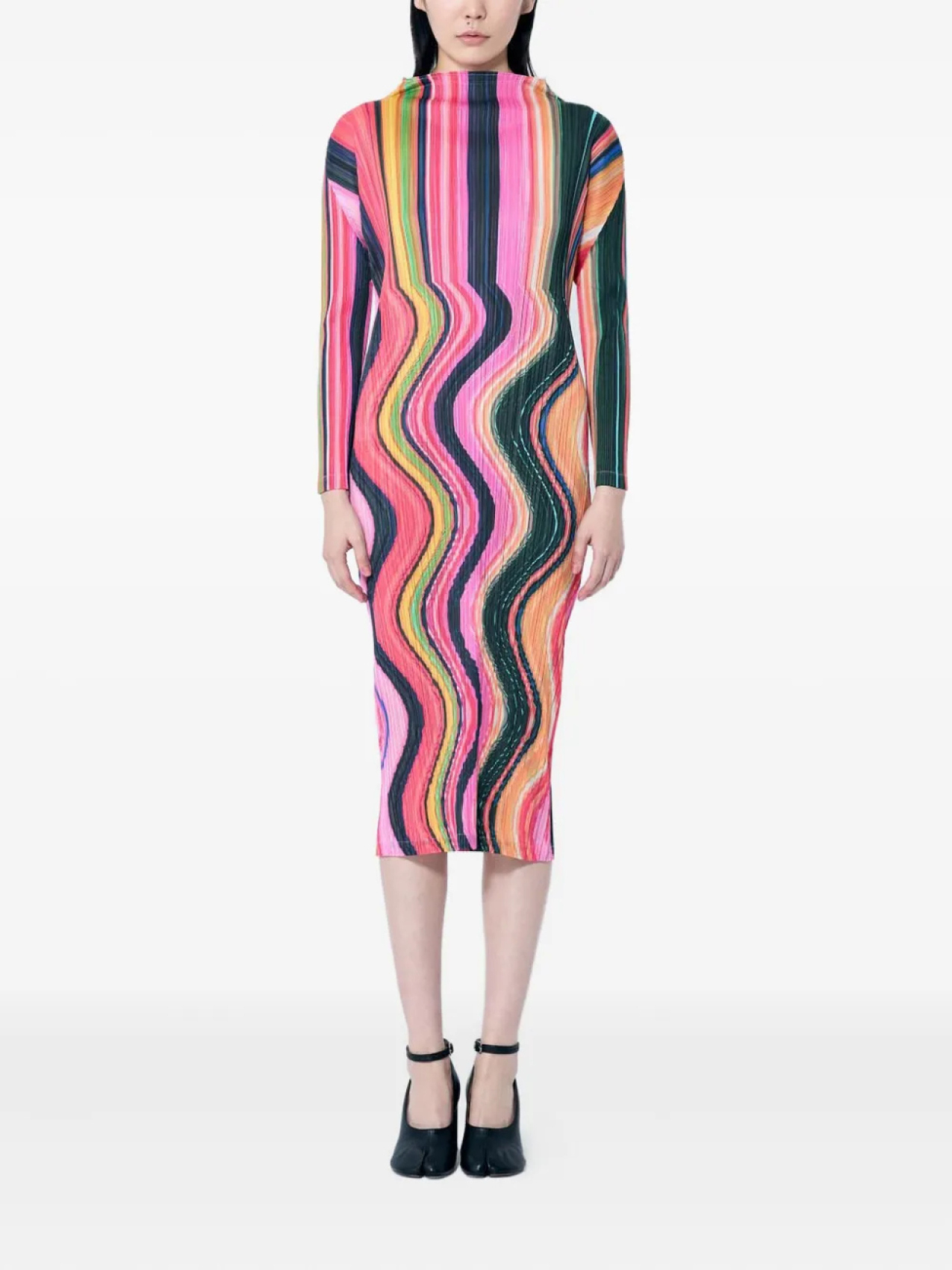 

Платье миди Warp Pleats Please Issey Miyake, розовый