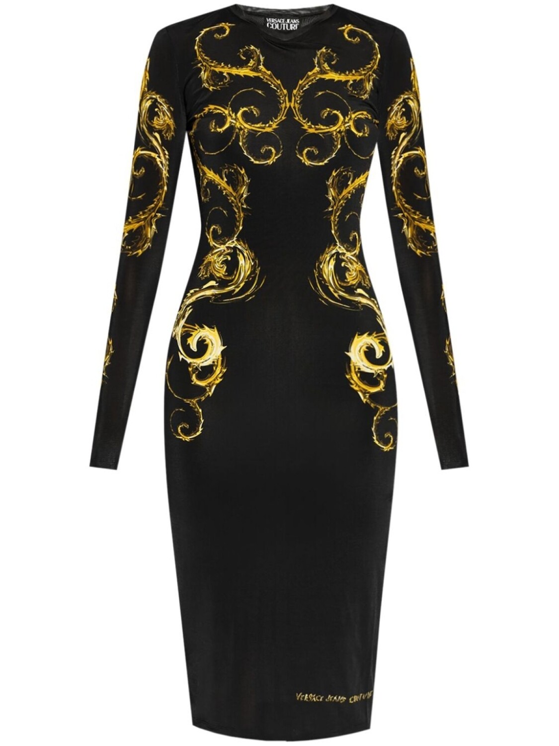

Versace Jeans Couture платье миди с принтом «Акварель кутюр», черный