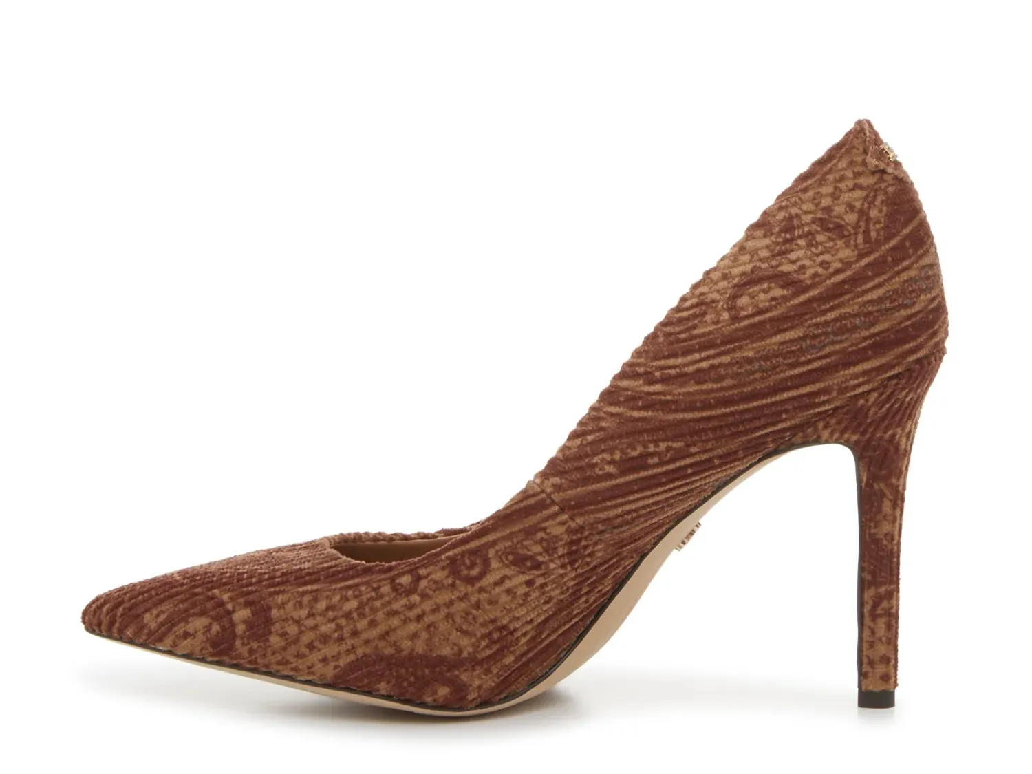 Туфли-лодочки Sam Edelman Hazel, коричневый вельвет с узором «пейсли» — фото 3