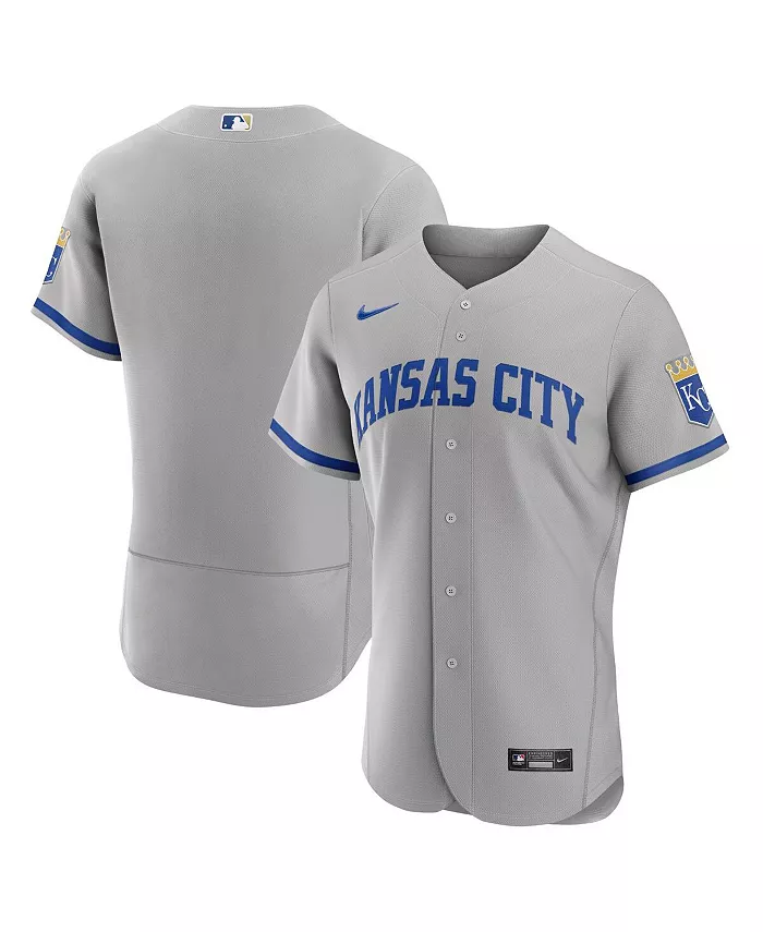Мужская серая автентичная джерси Kansas City Royals 2022 Road Nike — фото 2