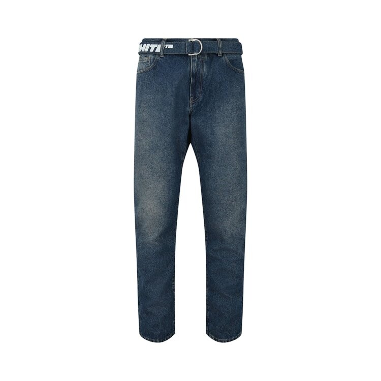 

Джинсы Off-White Tapered Belted Jeans, синий