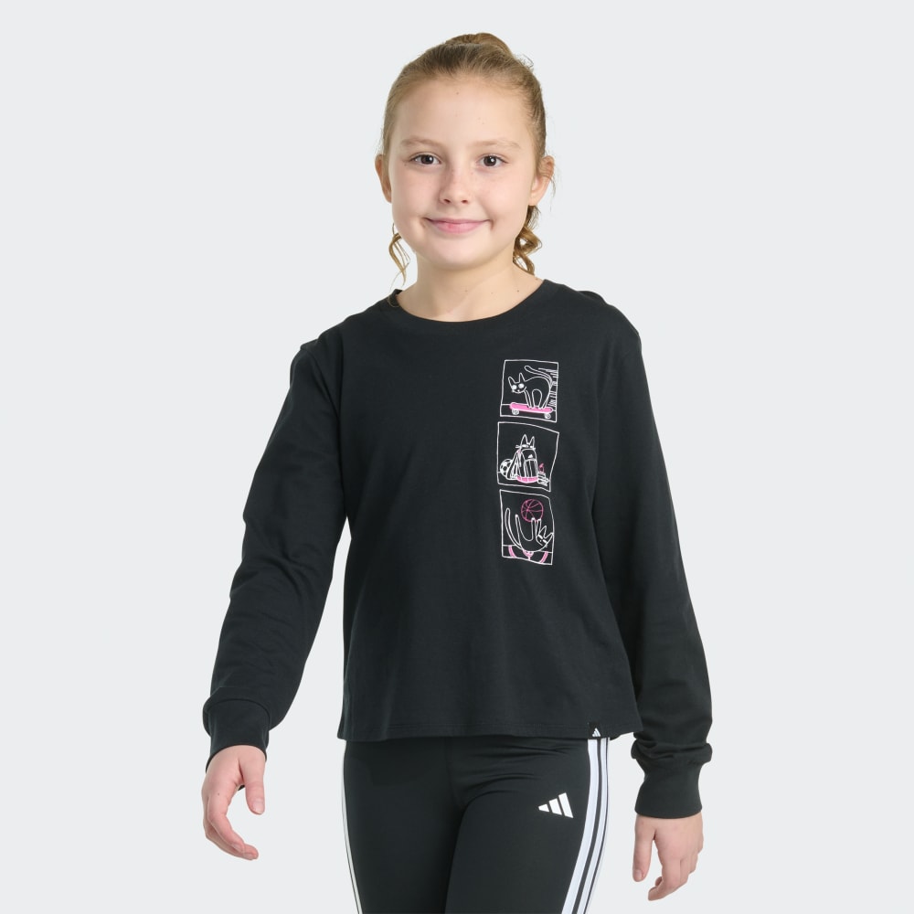 

Футболка Adidas Long Sleeve Regular Fit Tee, черный