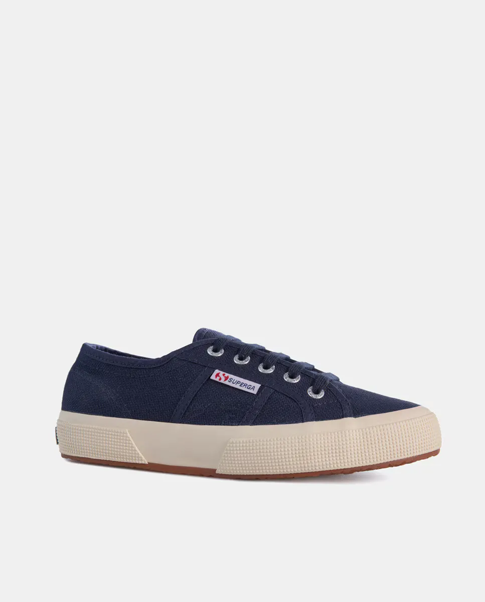 

Мужские низкие парусиновые кроссовки с логотипом и резиновой подошвой Superga, синий