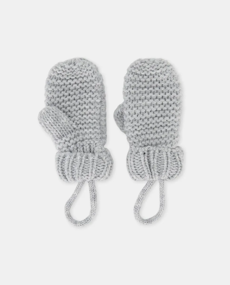 

Вязаные манжеты для координированного детского комплекта Baby El Corte Inglés, светло-серый