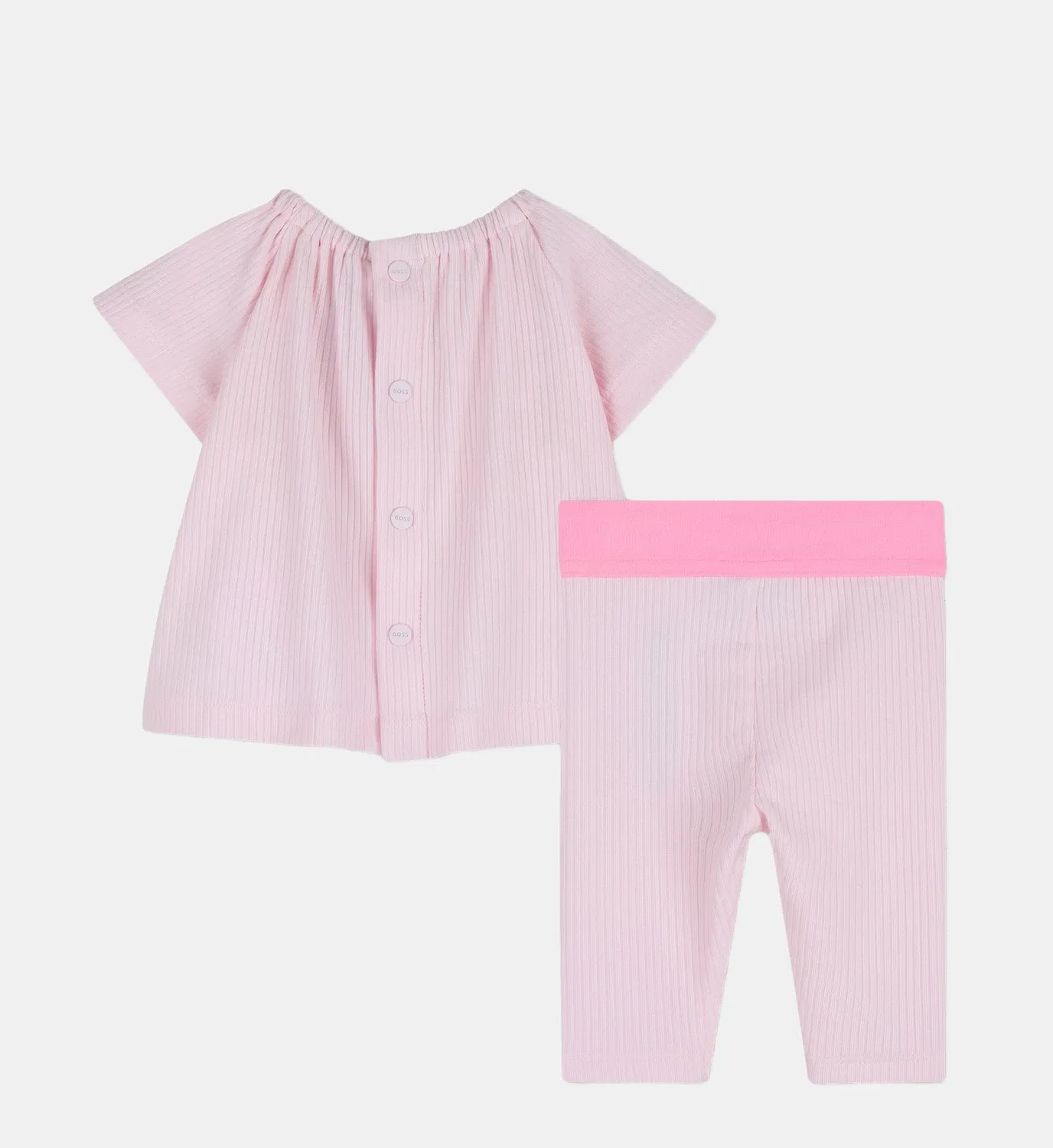 Комплект из футболки и брюк Boss Kidswear, розовый — фото 2
