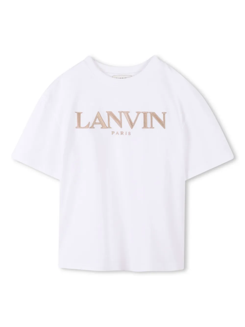 

Футболка с вышитым логотипом Lanvin Enfant, белый
