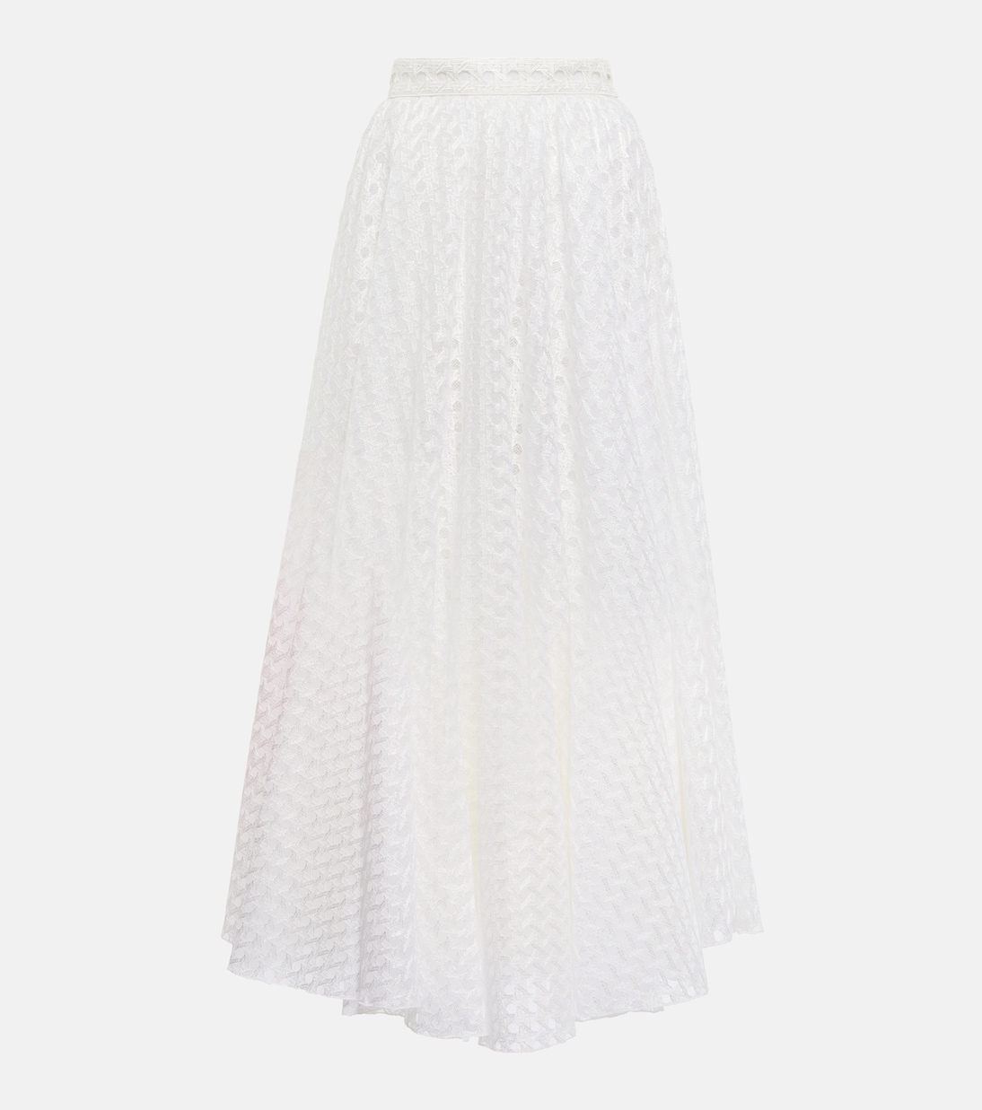 

Юбка миди из макраме Giambattista Valli, слоновая кость
