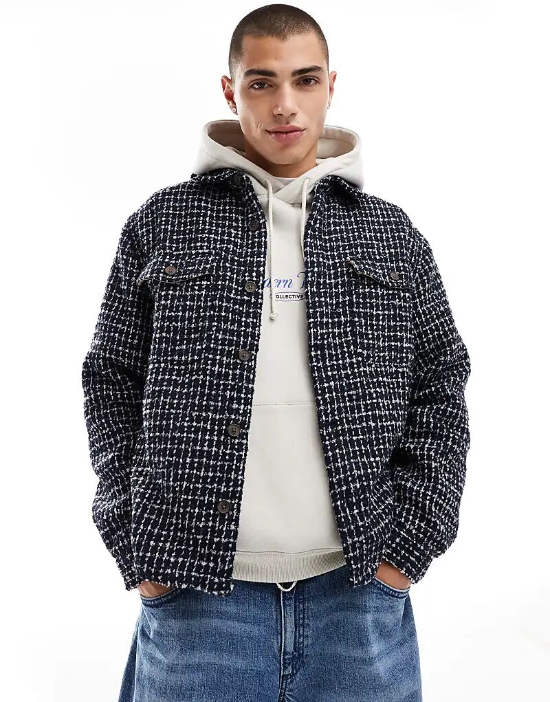 

Рубашка Cotton On beckley в сетку темно-синего цвета Cotton:On
