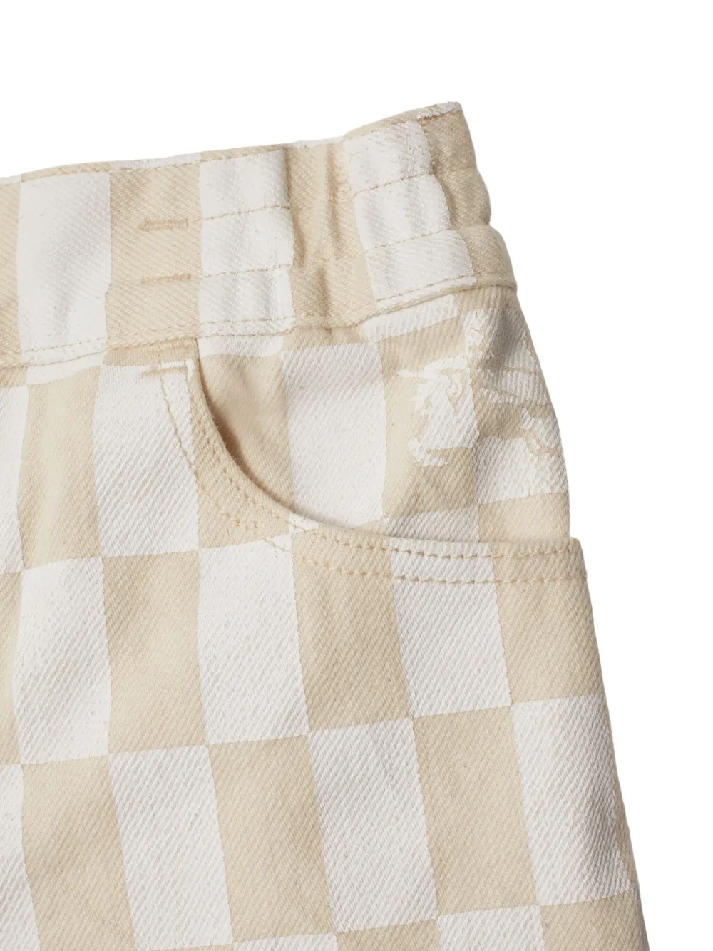 Шорты в клетку BURBERRY KIDS, нейтральный — фото 3