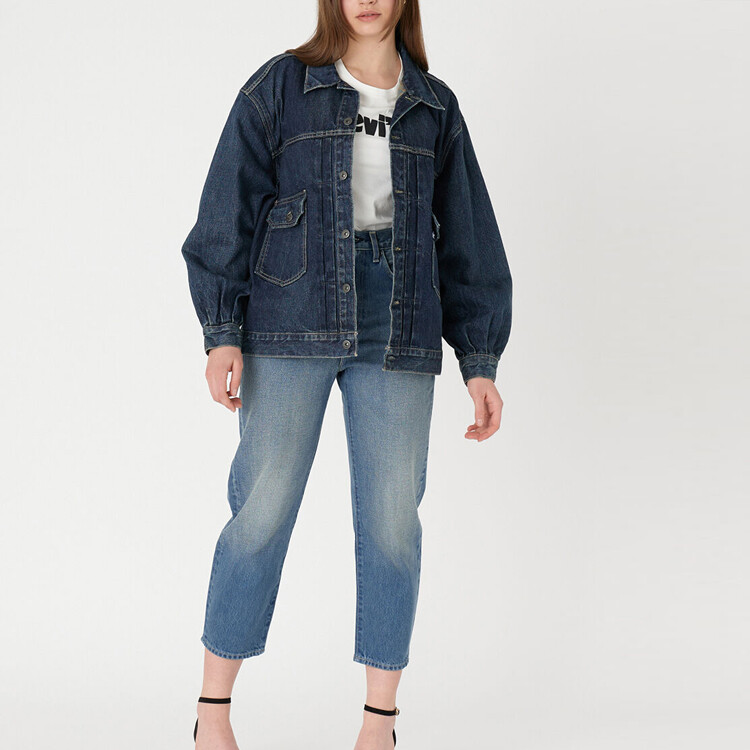 Джинсовая куртка женская Nindig Levis, индиго — фото 4