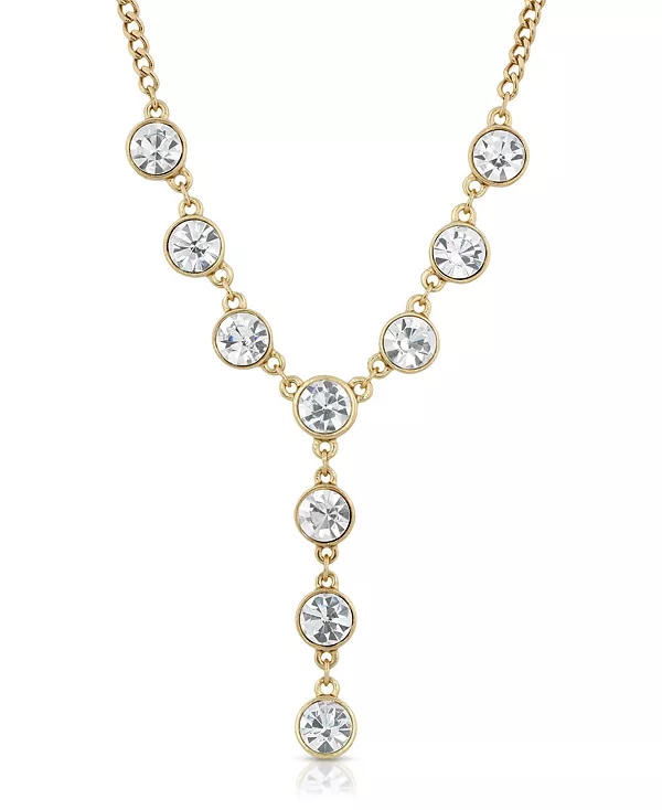 

Y-Образное ожерелье с золотистым кристаллом 2028, clear