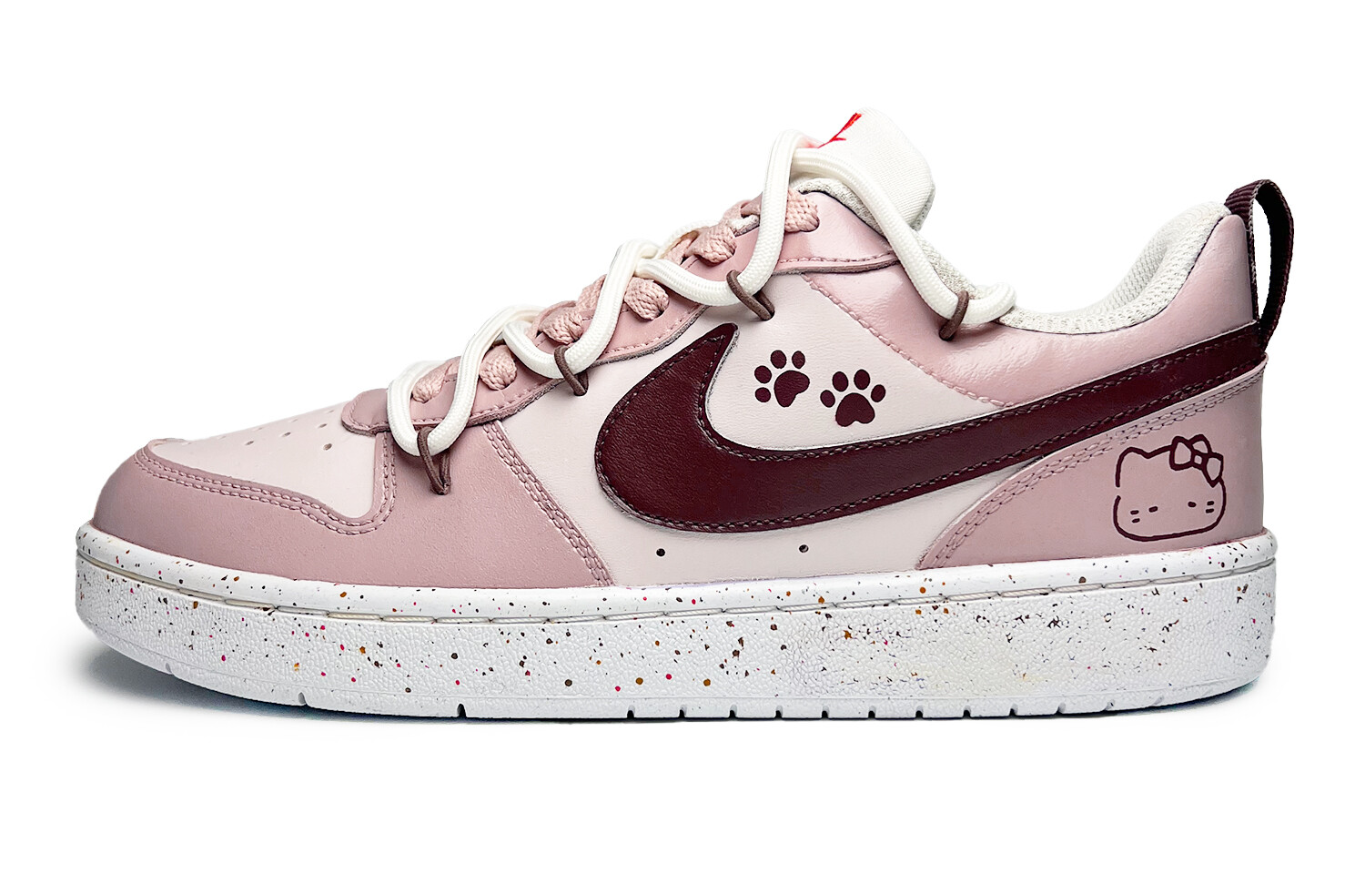 

Кроссовки Nike Court Borough Skateboarding Shoes Women's Low-top Pink/Red, розовый