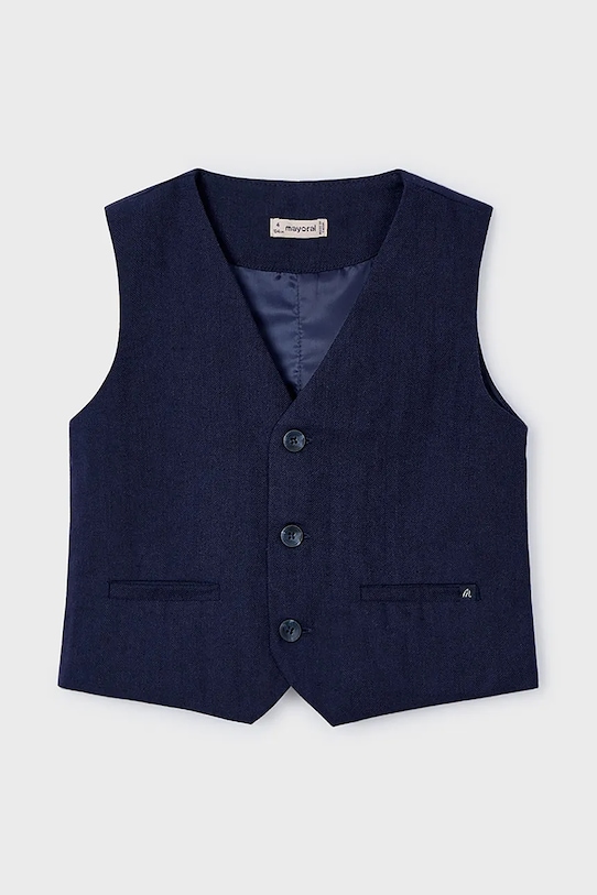 

Детская льняная жилетка Mayoral, темно-синий