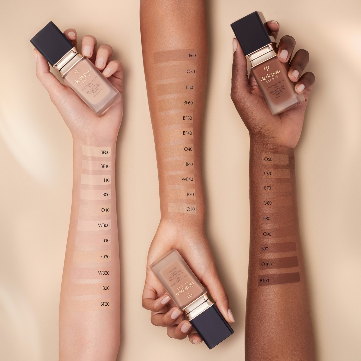 Тональный крем для лица radiant fluid matte Cle De Peau Beaute, o100, объем 35 мл — фото 3