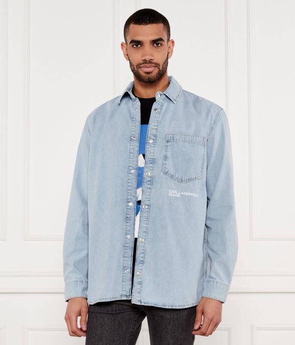 

Рубашка джинсовая Regular fit Karl Lagerfeld Jeans, синий