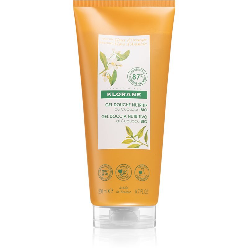 

Klorane Cupuaçu Bio Fleur d'Oranger Питательный гель для душа 200 мл