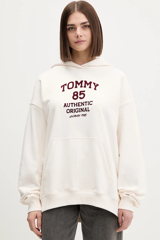 

Хлопковая толстовка Tommy Jeans, бежевый