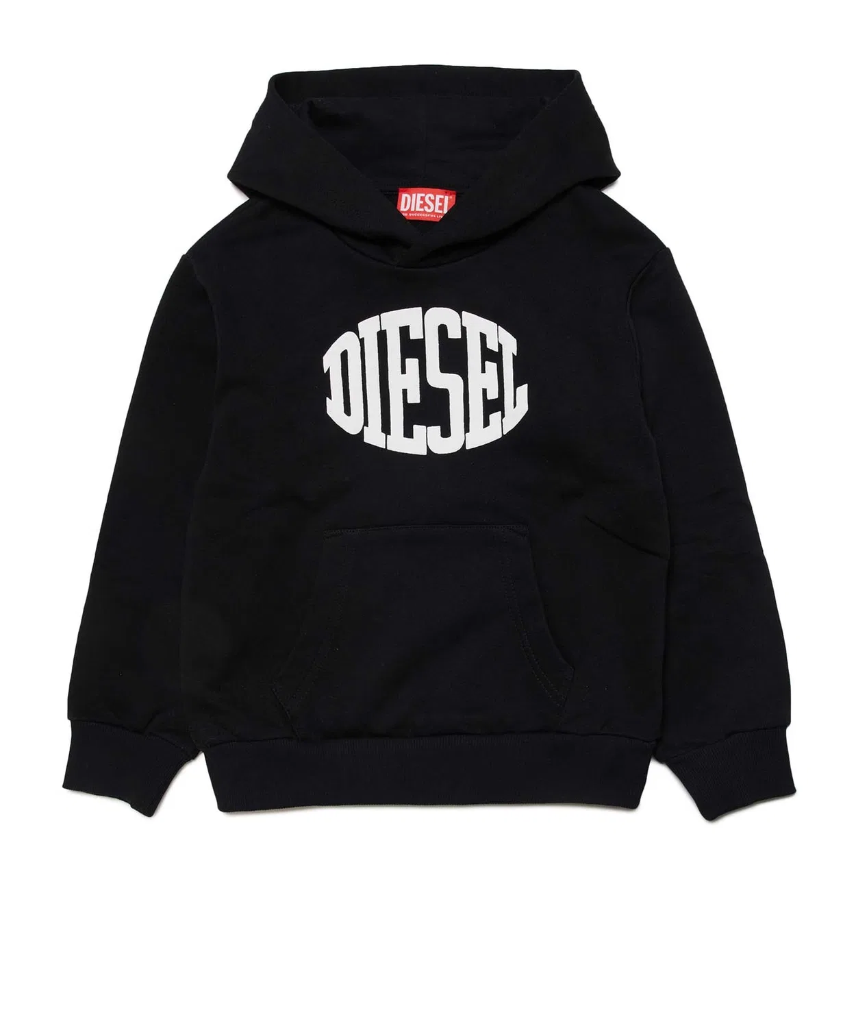 Детская парка-худи DIESEL с логотипом, черный