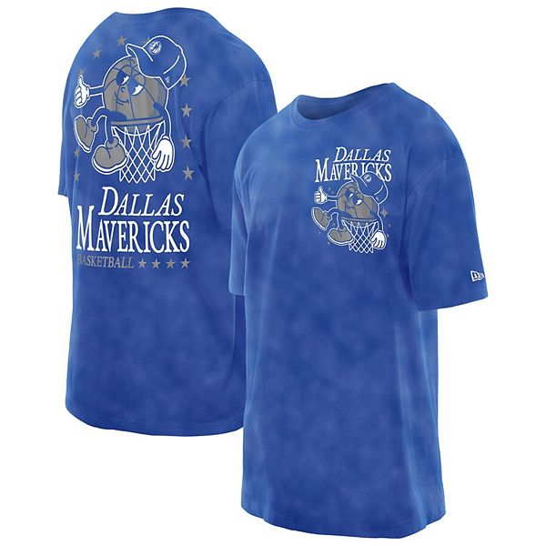 

Мужская синяя футболка oversized dallas mavericks old school sport enzyme wash New Era