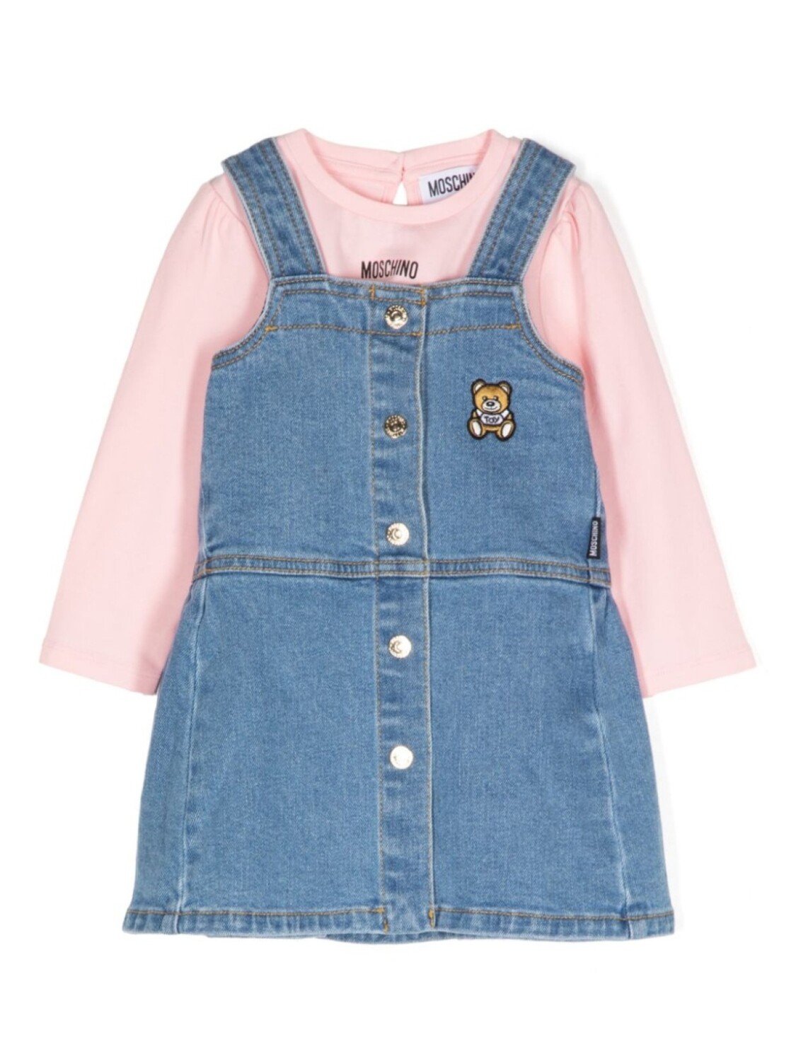 

Комплект с логотипом Moschino Kids, розовый