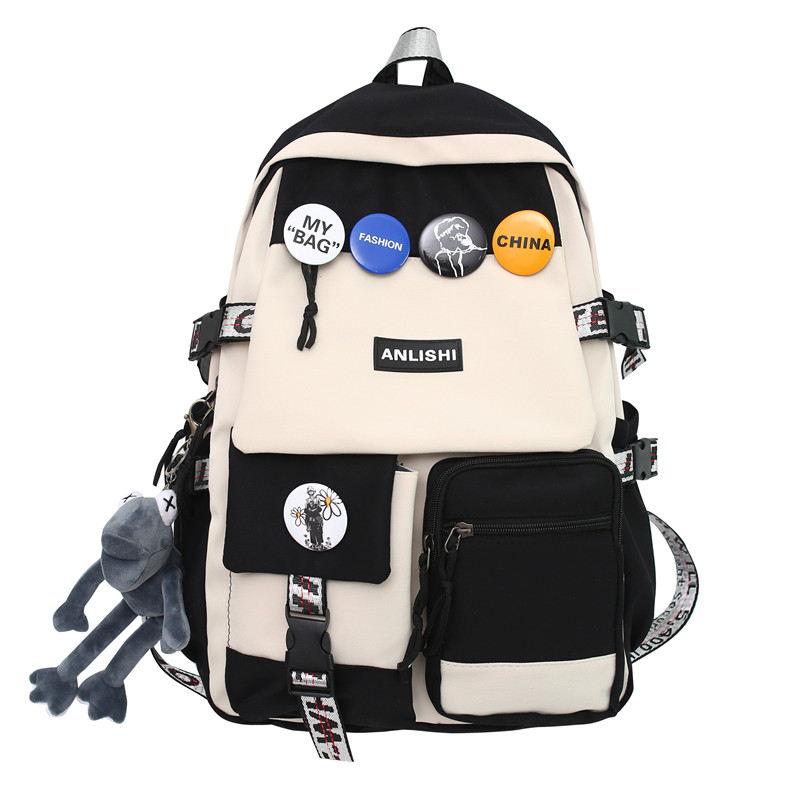 

Нейлоновый рюкзак унисекс разноцветный BESSIO, чистый черный