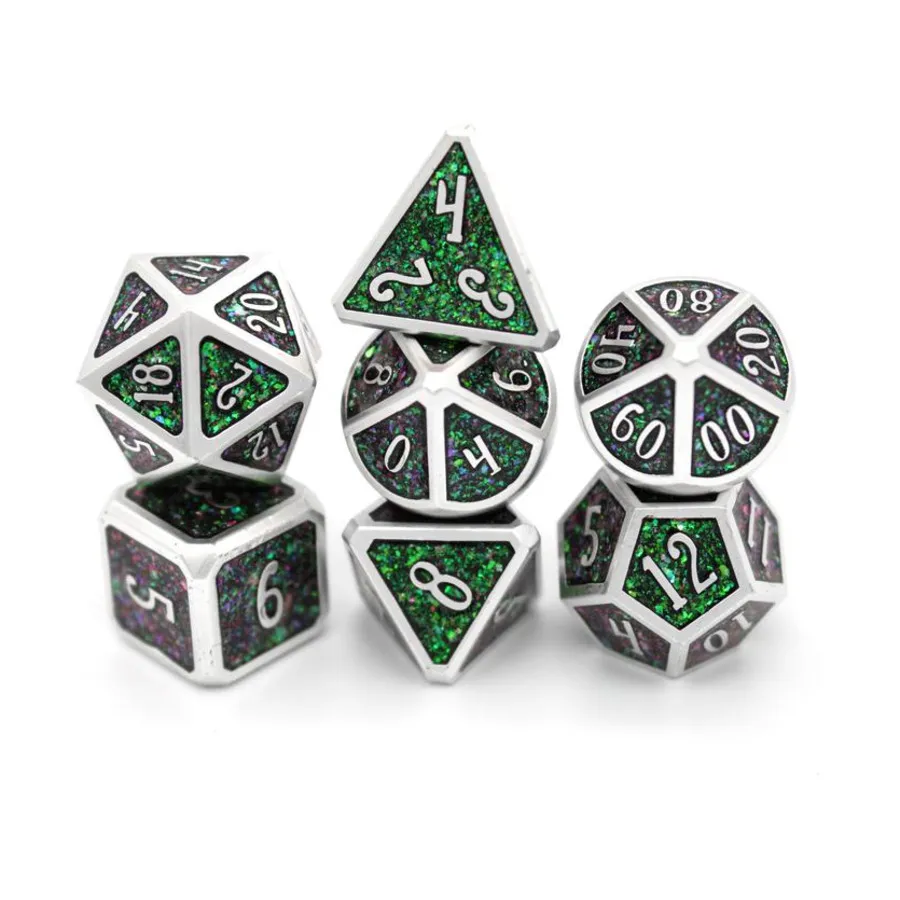 

Поликомплект Зеленый Дракон (7), Wood and Metal Dice (Dice Envy)
