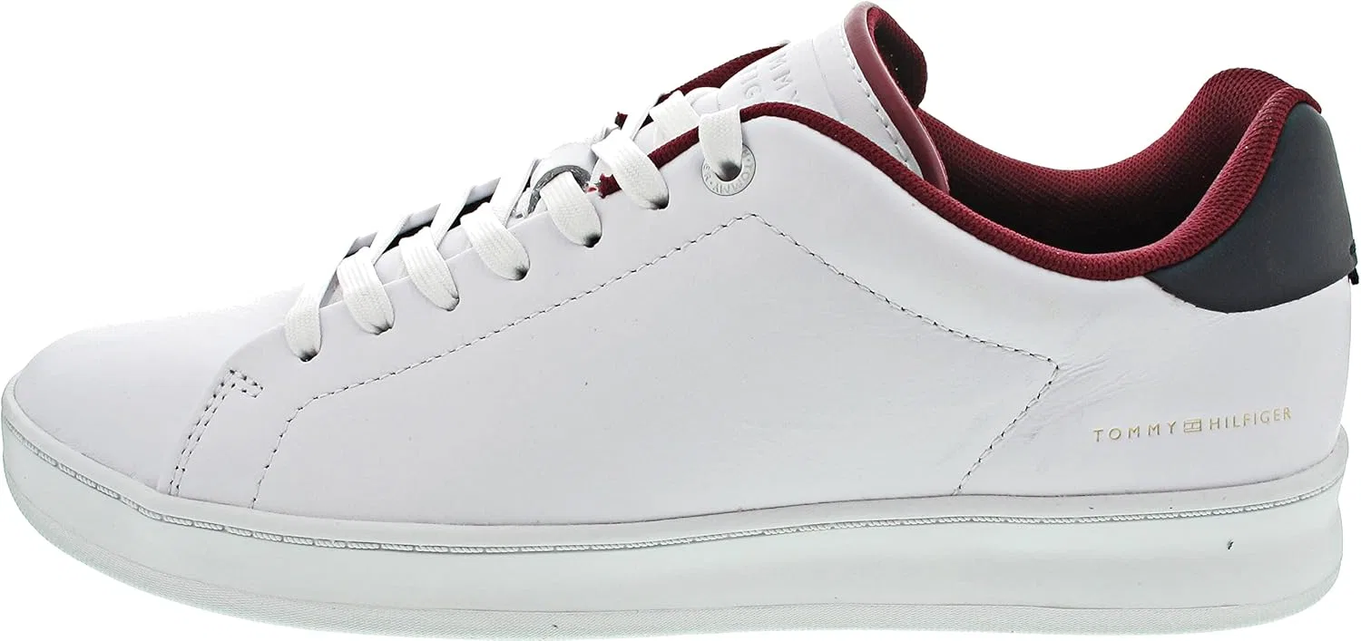 Мужские кроссовки Tommy Hilfiger Court Trainers Leather Cup Fm0fm04483 Cupsole Trainers, Blue Rwb