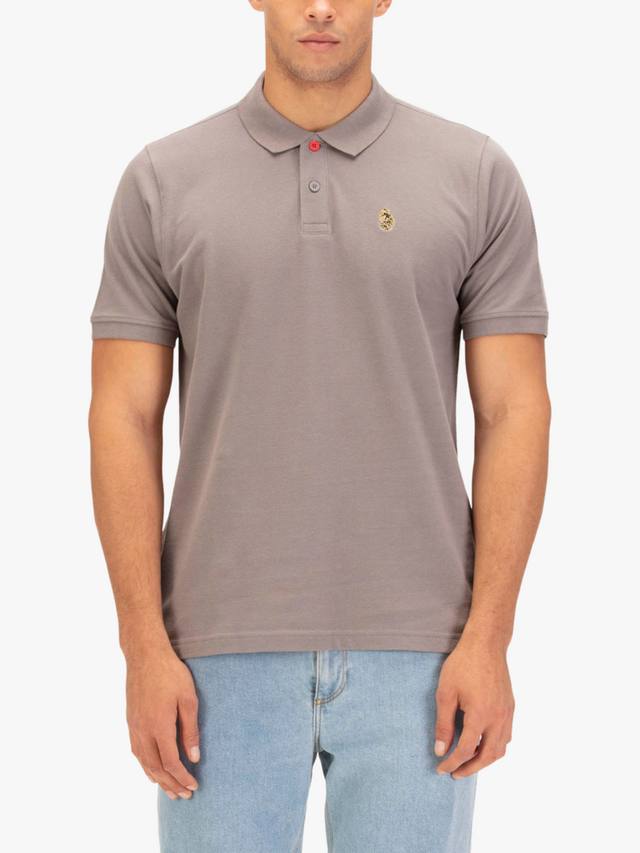 

Новая хлопковая поло из меланжевой ткани LUKE 1977, Concrete