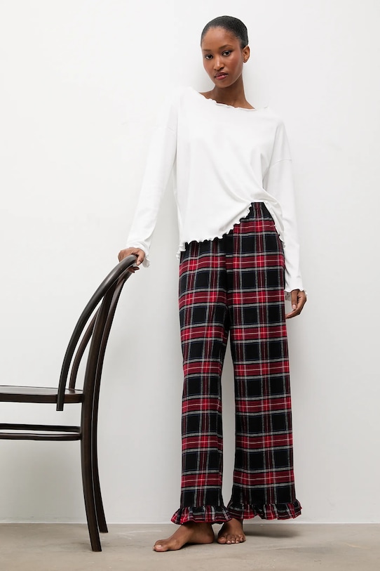 

Хлопковая пижама Answear.LAB, красный