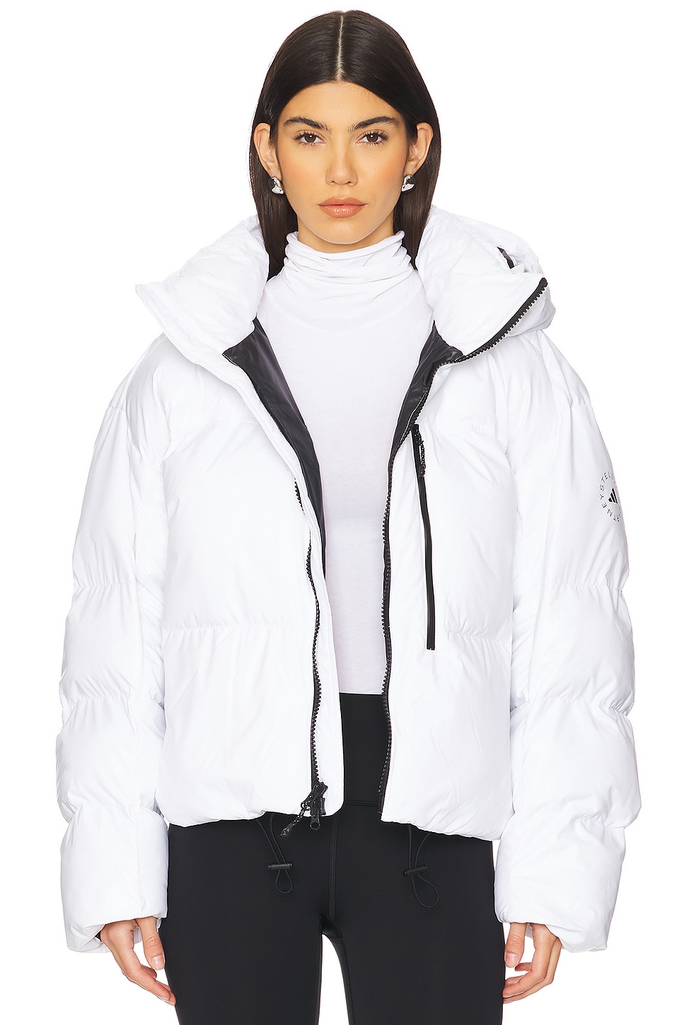 

Короткий пуховик Adidas By Stella Mccartney, белый