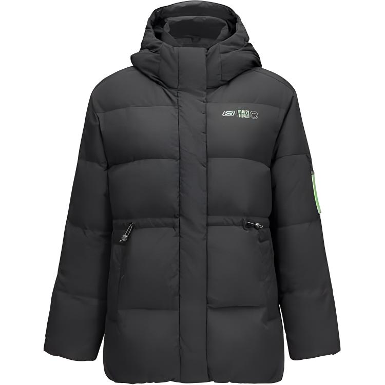 

Пуховик женский угольно-черный Skechers