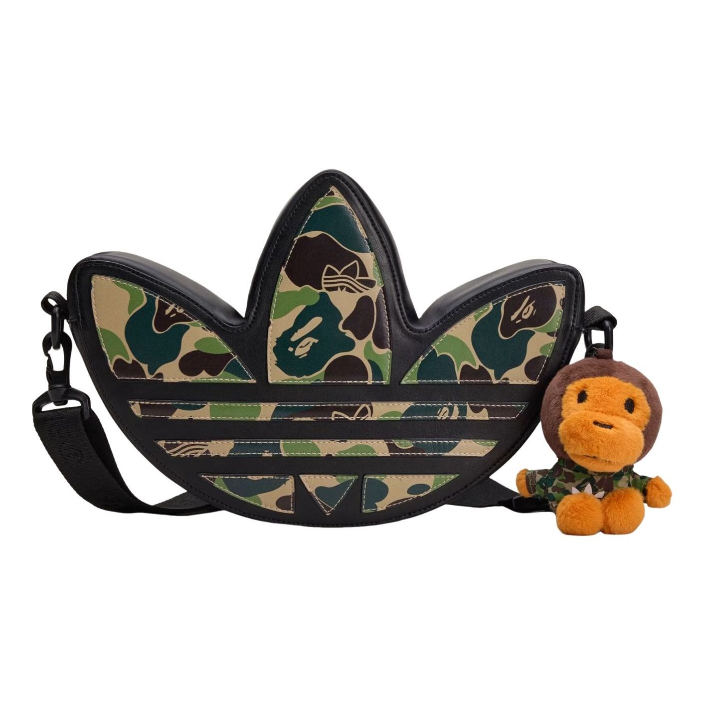 

Сумка через плечо Adidas x Bape Trefoil, черная
