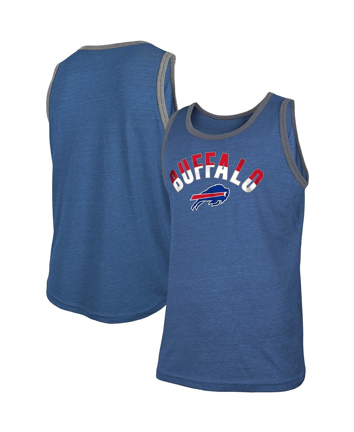 

Мужская майка с принтом Royal Buffalo Bills Ringer Tri-Blend с принтом New Era