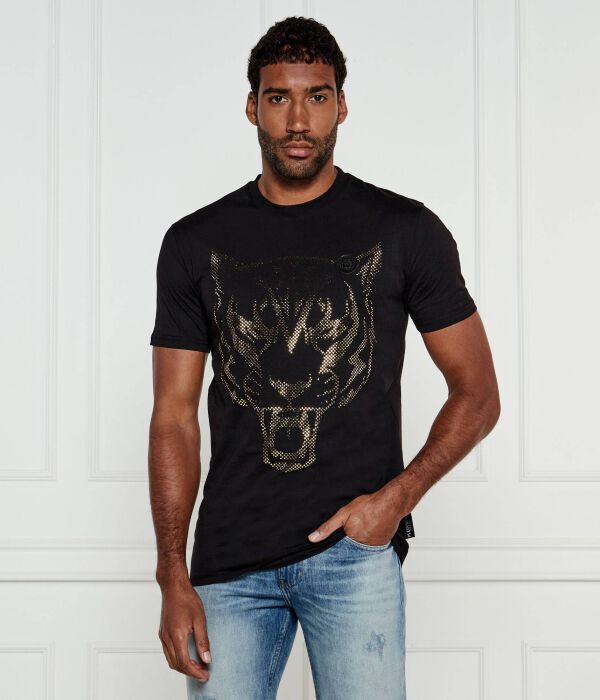 

Футболка Plein Sport Lamina Tiger свободной посадки, черный