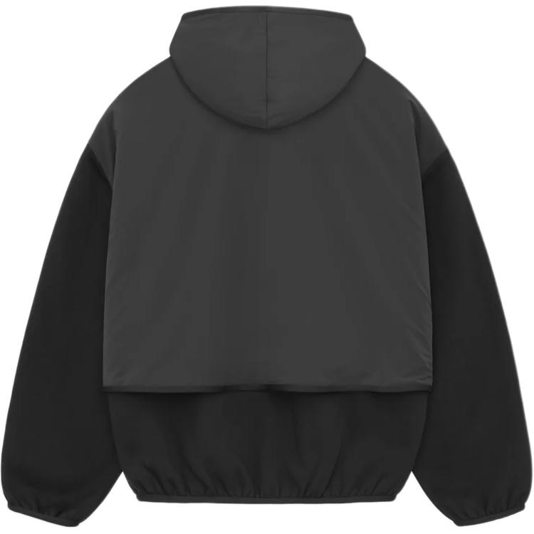 Толстовка с капюшоном и панелями с логотипом спереди Fear Of God Essentials, черный — фото 4