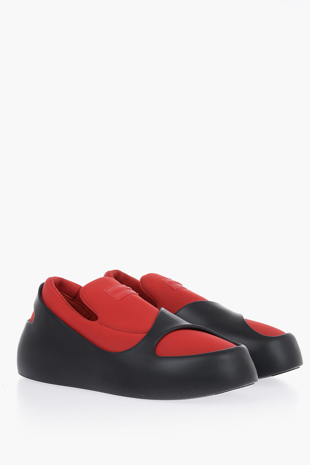 

Двухцветные кроссовки-слайдеры Salvatore Ferragamo Lunar, красный