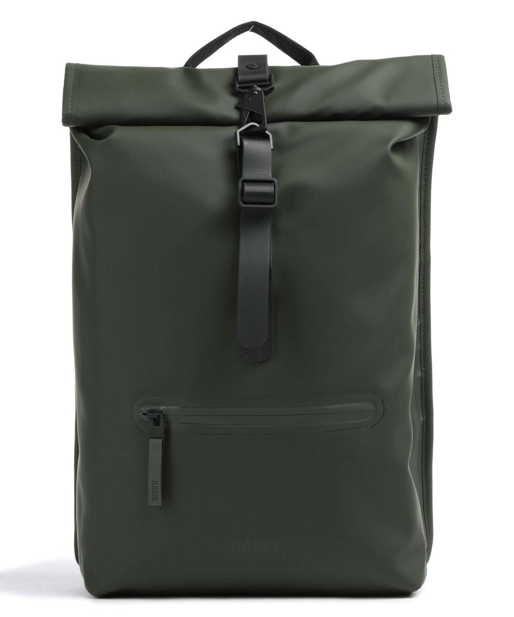 

Рюкзак Rolltop полиуретан, полиэстер Rains, зеленый