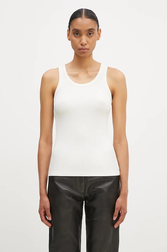 

Топ Rib Logo Tank Top Coperni, бежевый