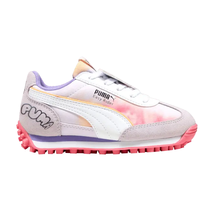 

Кроссовки Puma Hello Kitty x Easy Rider Little Kid 'Hello Kitty and Friends Tie Dye', фиолетовый
